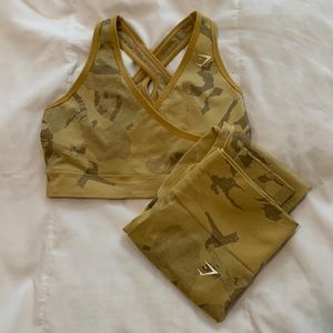 Gymshark Adapt Camo Seamless Sports bra and leggings